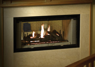 Multi-sided Wood Fireplace