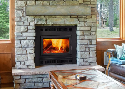 Wood fireplace